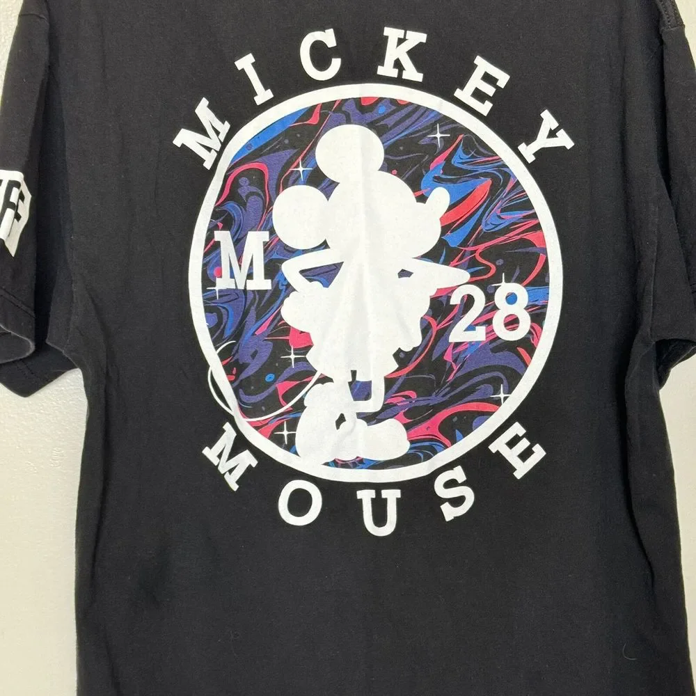 Neff Mens T-Shirt Size Large Graphic Logo Mickey Mouse Street Wear Disneyland